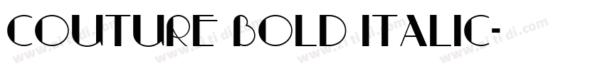 couture bold italic字体转换